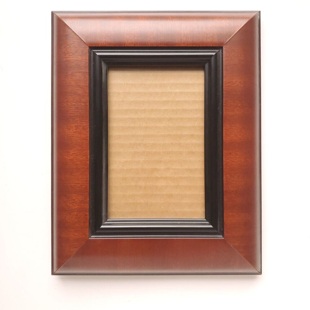 Martin Aborn Wood Picture Frame 4x6 (Outer 7.5x9.5) Brown Black Trim Style 39046